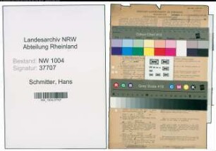 Entnazifizierung Hans Schmitter , geb. 20.09.1917 (Schlosser)