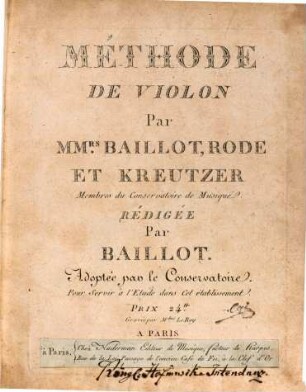 Méthode de Violon