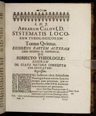 Tomus Quintus.