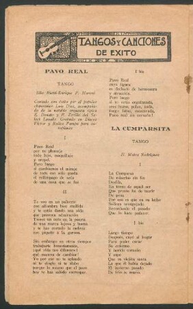 Tangos y canciones de éxito