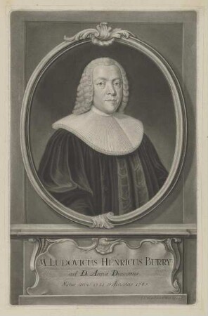 Bildnis des Ludovicus Henricus Burry