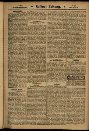 Dritte Ausgabe vom Samstag, den 12. Juli 1913.
