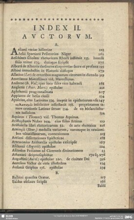 Index II. Auctorum