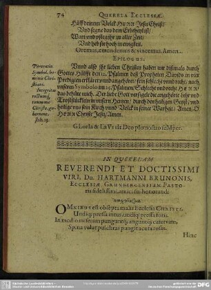 In Querelam Reverendi Et Doctissimi Viri