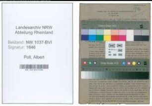 Entnazifizierung Albert Poll , geb. 04.06.1895 (Tanzlehrer)