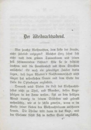 Der Weihnachtsabend