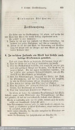 Siebenter Abschnitt. Forstbenutzung