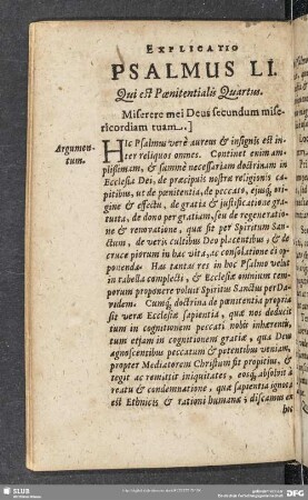Psalmus LI. Qui est Poenitentialis Quartus