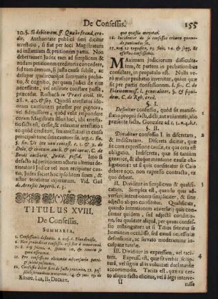Titulus XVIII. De Confessis.