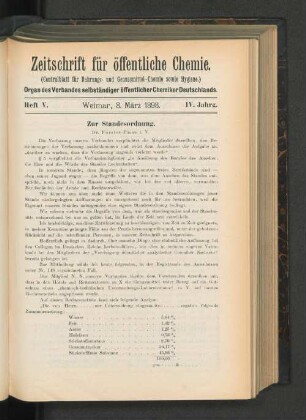 Heft V. Weimar, 8. Mai 1898.