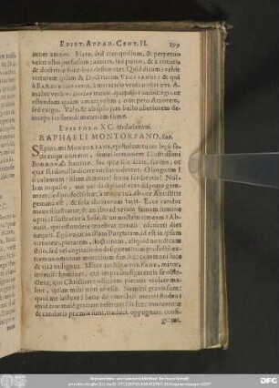Epistola XC. Mediolanum. Raphaeli Montorfano, Suo.