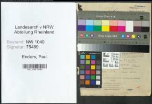 Entnazifizierung Paul Enders , geb. 26.08.1900 (Sparkasseninspektor)