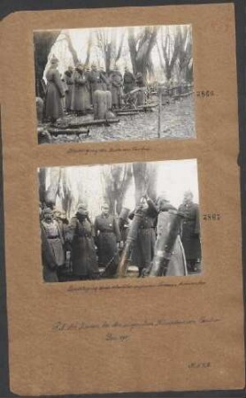 Besichtigung der Beute von Cambrai. (S.M. der Kaiser bei den siegreichen Kämpfern von Cambrai, Dez. 1917)