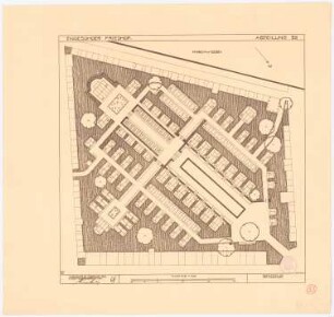 Stadtfriedhof Engesohde, Hannover: Belegungsplan, Grundriss 1:200