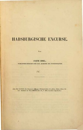 Habsburgische Excurse. [4]