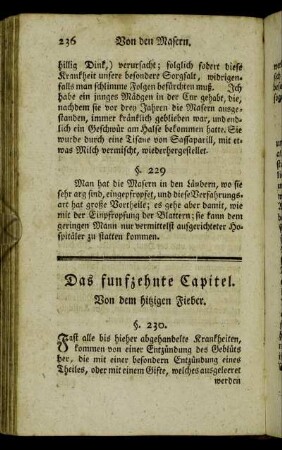 Das funfzehnte Capitel. Von dem hitzigen Fieber.