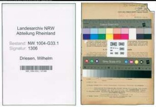 Entnazifizierung Wilhelm Driesen , geb. 20.03.1909 (Lehrer)