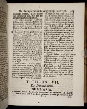 Titulus VII. De Donationibus