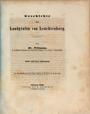 Geschichte der Landgrafen von Leuchtenberg, 3