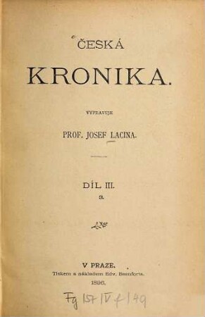 Česká kronika, 3,3