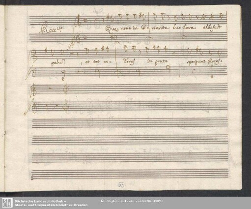 Recitativo: Quem nova in oriente lux clara albescit