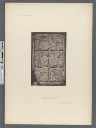 Escritura geroglifica de Palenque. Piedra de Dupaix.