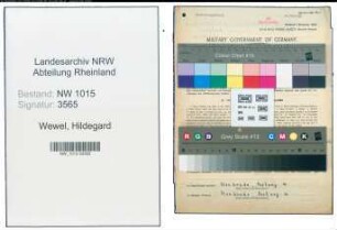 Entnazifizierung Hildegard Wewel , geb. 26.05.1904 (Lehrerin)