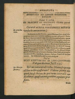 Annotata Ad Librum Secundum Regum.