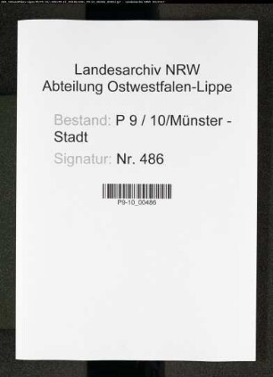 Sterberegister Standesamt Münster