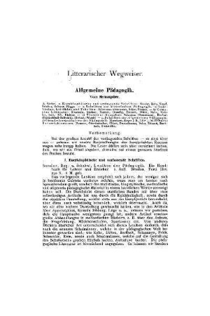 Litterarischer Wegweiser