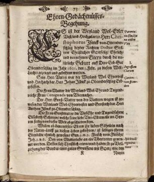 Ehren-Gedächtnüsses-Begehung.