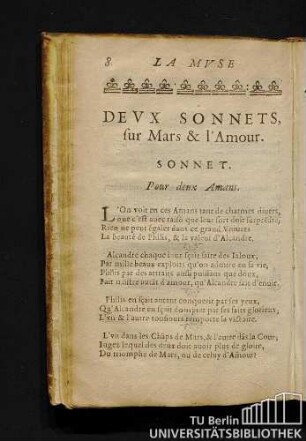 Devx Sonnets, sur Mars & l'Amour. Sonnet