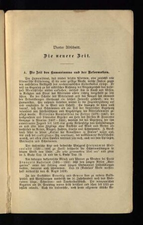 Vierter Abschnitt: Die neuere Zeit