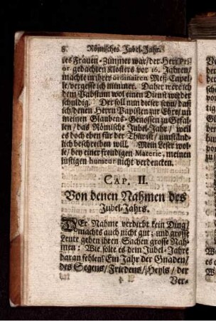 Von denen Nahmen des Jubel-Jahrs