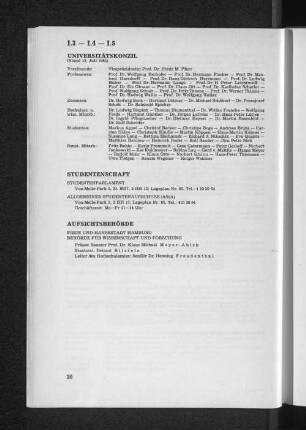 I.4 Studentenschaft