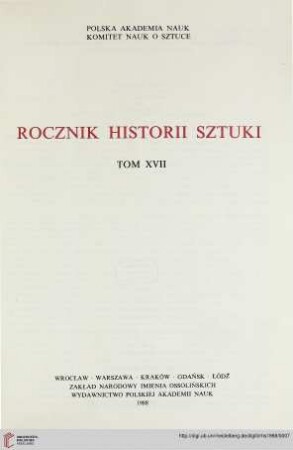 17: Rocznik Historii Sztuki
