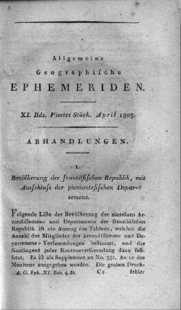 Viertes Stück April 1803