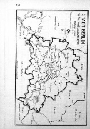 Karte: Stadt Berlin mit Verwaltungsbezirken