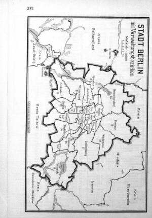 Karte: Stadt Berlin mit Verwaltungsbezirken