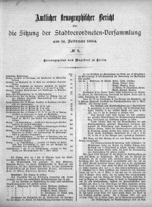 No. 8, 14. Februar 1884