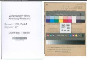 Entnazifizierung Theodor Overhage , geb. 20.10.1910 (Vermessungstechniker)
