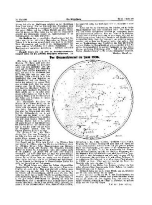 Der Sternenhimmel im Juni 1936
