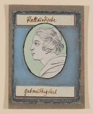 "Halbkindische Gutmüthigkeit" [Teil der Serie "Umrisse Koepfe"]