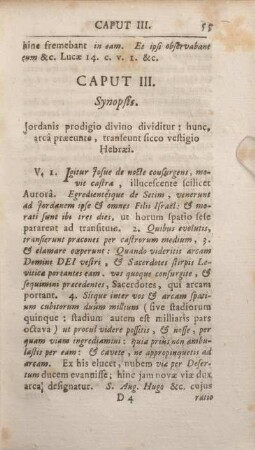 Caput III. Synopsis.