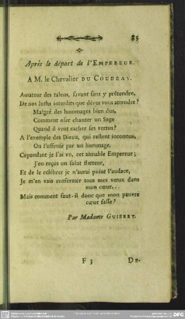 Apres le depart de l'Empereur