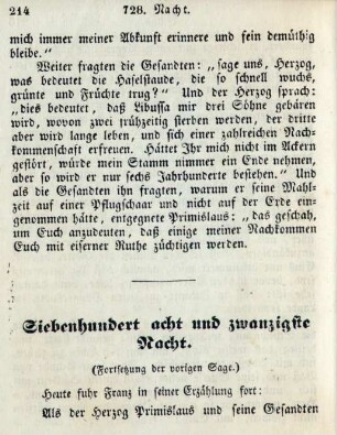 Siebenhundert acht und zwanzigste Nacht