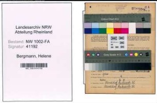 Entnazifizierung Helene Bergmann, geb. 06.06.1912 (Verkaeuferin)