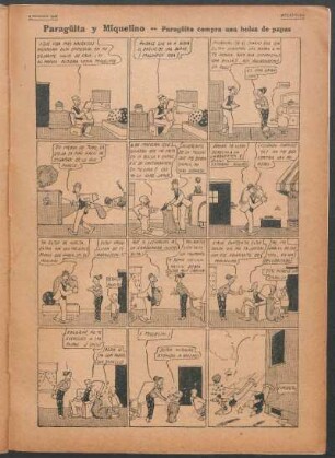 Paragüita y Miquelino. - [Cómic] : Paragüita compra una bolsa de papas