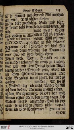 Trost= Gesaenge in allerley Noth und Anliegen