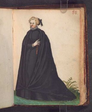 Gouache: vornehme Dame